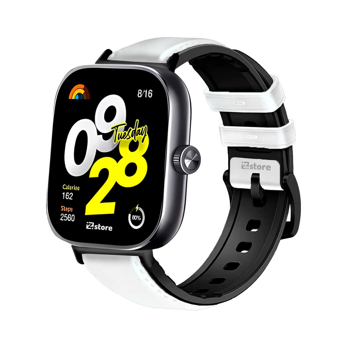 Correa de Cuero Para Redmi Watch 4 Black Blanco