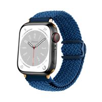 Correas de Nylon Para Apple Watch 38-40-41mm Gold Azul Oscuro