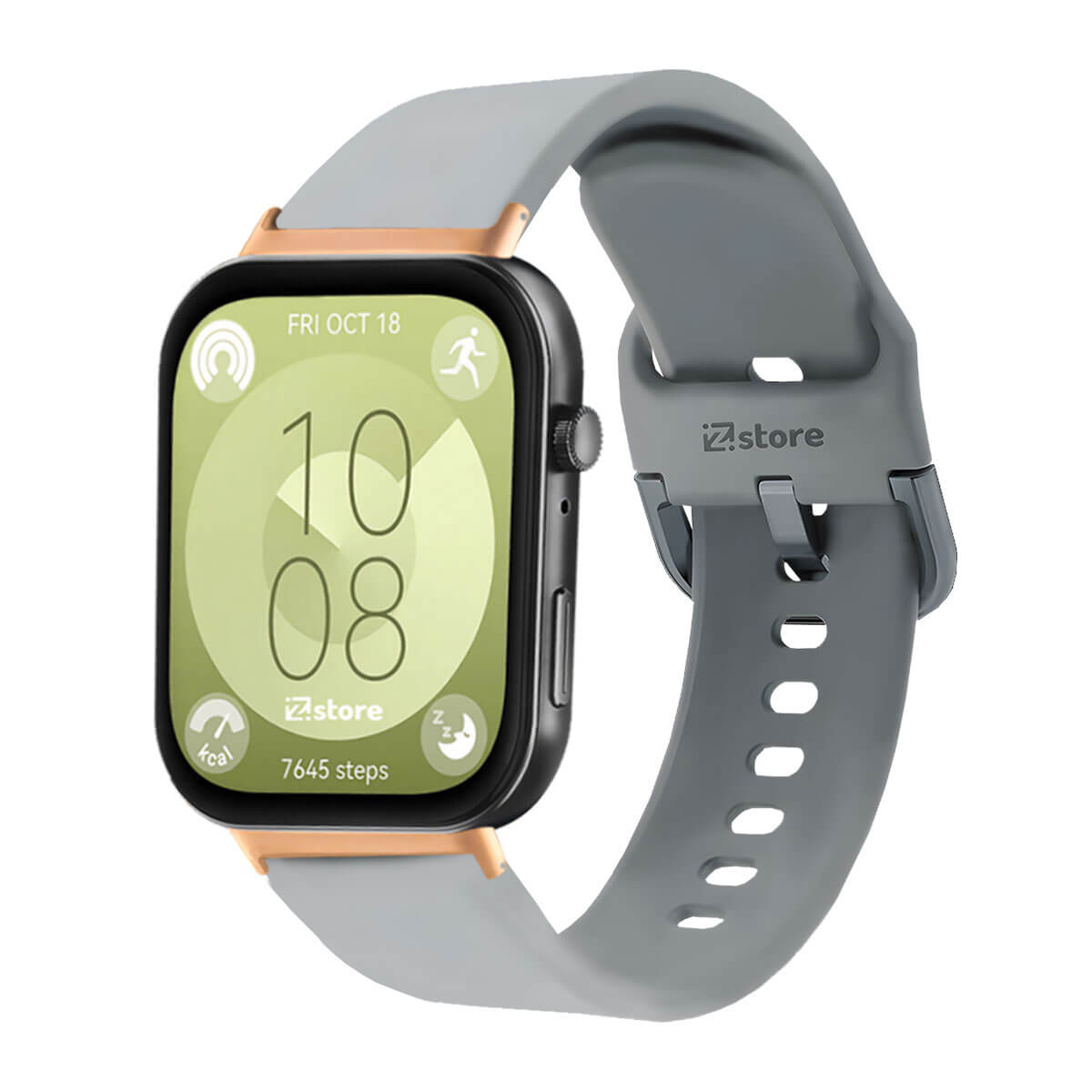 Correa Silicona Para Huawei Watch Fit 3 Hebilla Gold Rose Gris