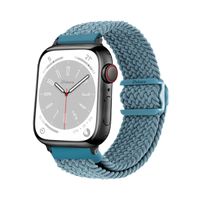 Correas de Nylon Para Apple Watch 42-44-45-49mm Black Celeste