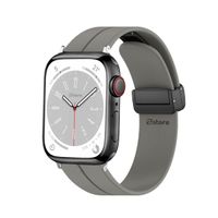 Correa Para Apple Watch Broche Magnético 42-44-45-49mm Silver Gris Oscuro