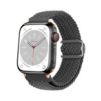 Correas de Nylon Para Apple Watch 38-40-41mm Gold Gris