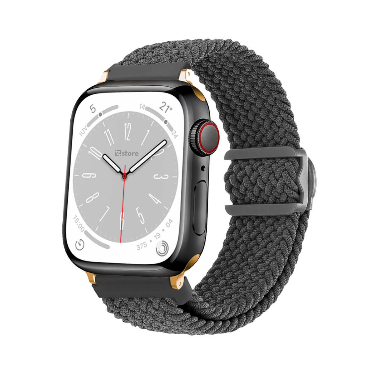 Correas de Nylon Para Apple Watch 38-40-41mm Gold Gris
