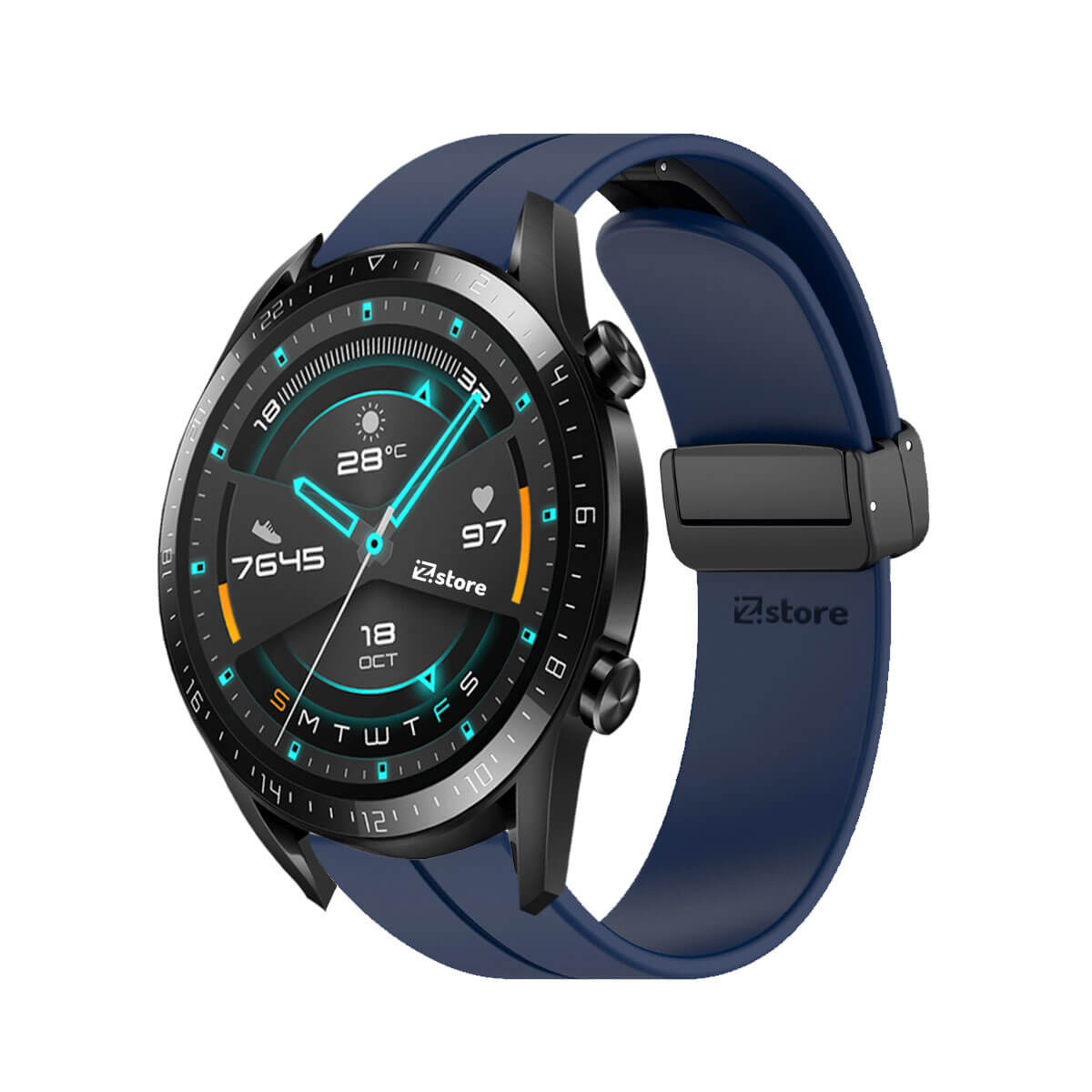 Correa Para Huawei Watch GT2 Broche Magnético 42mm Azul Oscuro