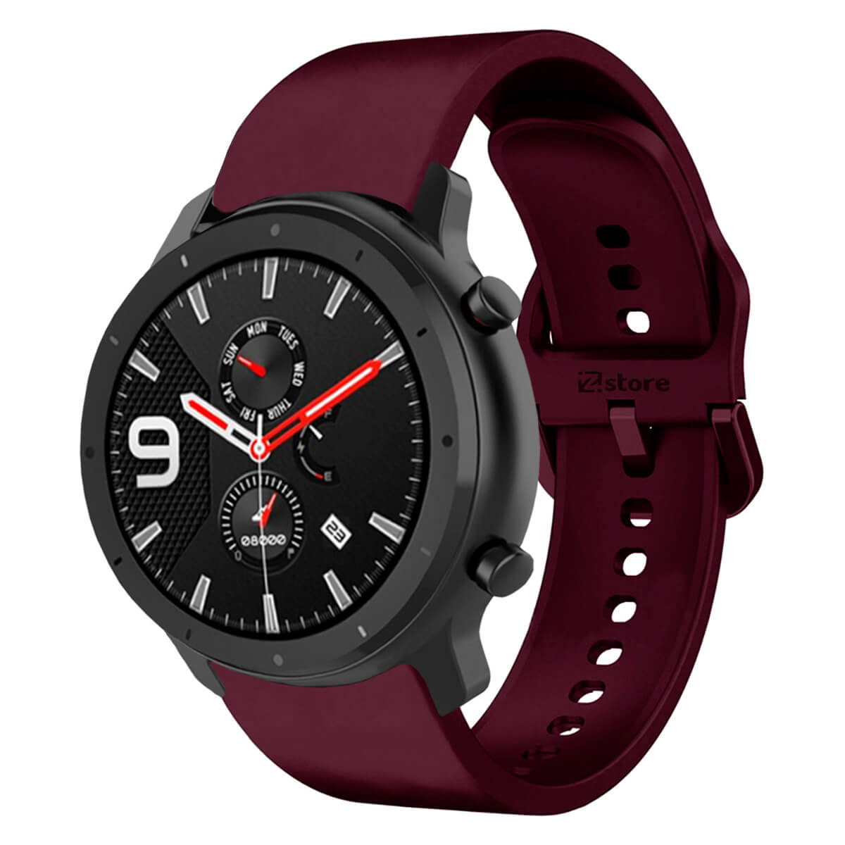 Correa Para Amazfit GTR Hebilla 42mm Vino Rojo