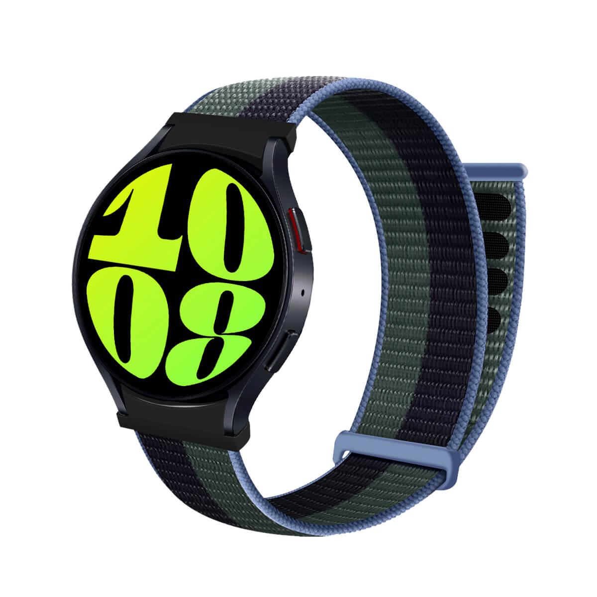 Correa de Nylon Para Samsung Galaxy Watch 7 Verde Tricolor