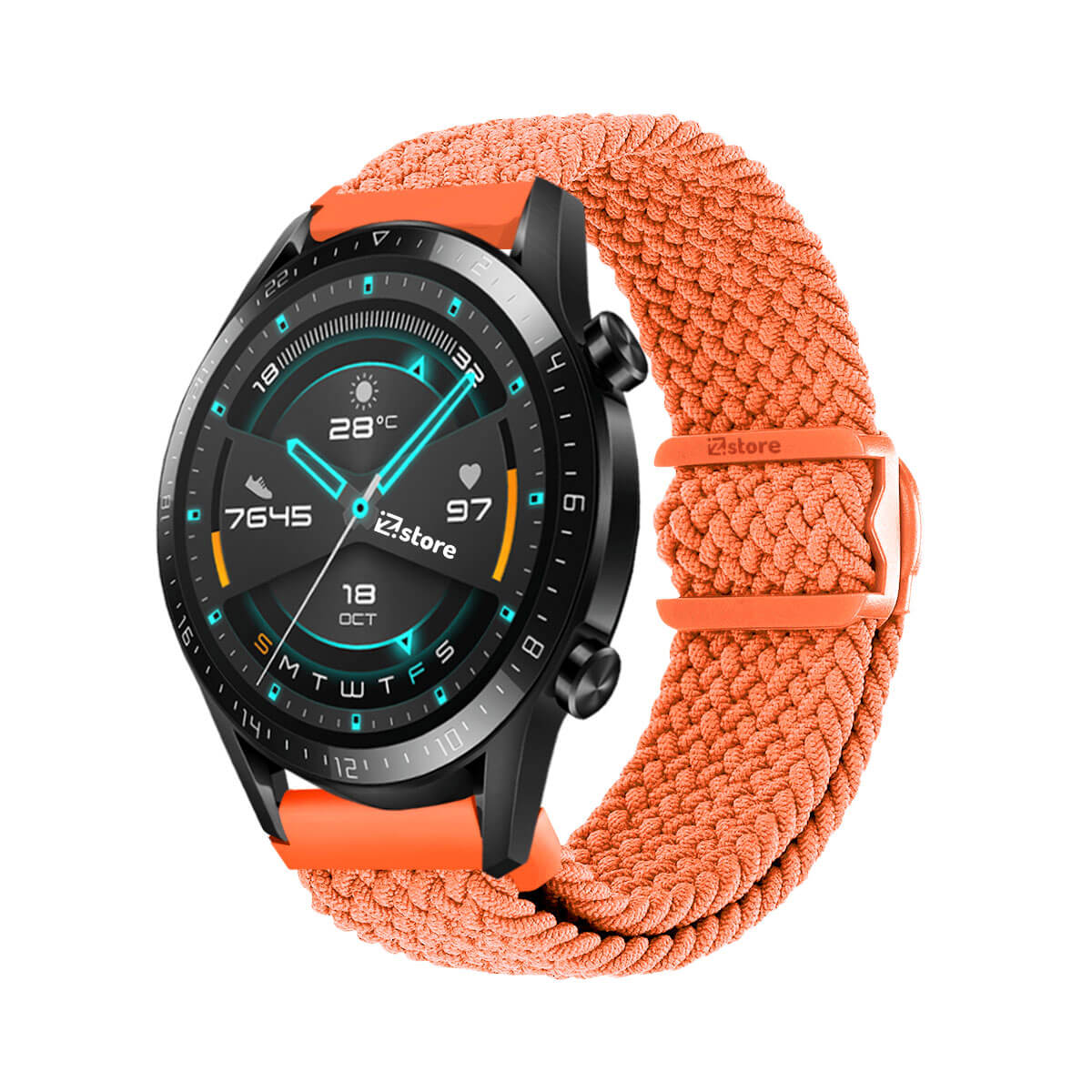 Correa de Nylon Para Huawei Watch GT2 46mm Naranja
