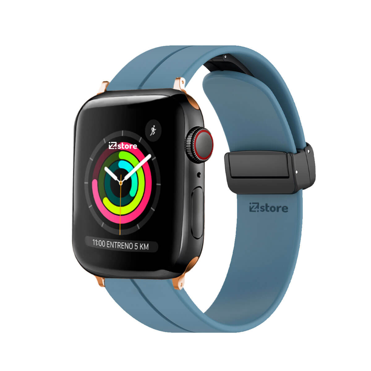 Correa Para Apple Watch Broche Magnético 38-40-41mm Gold Rose Azul Acero