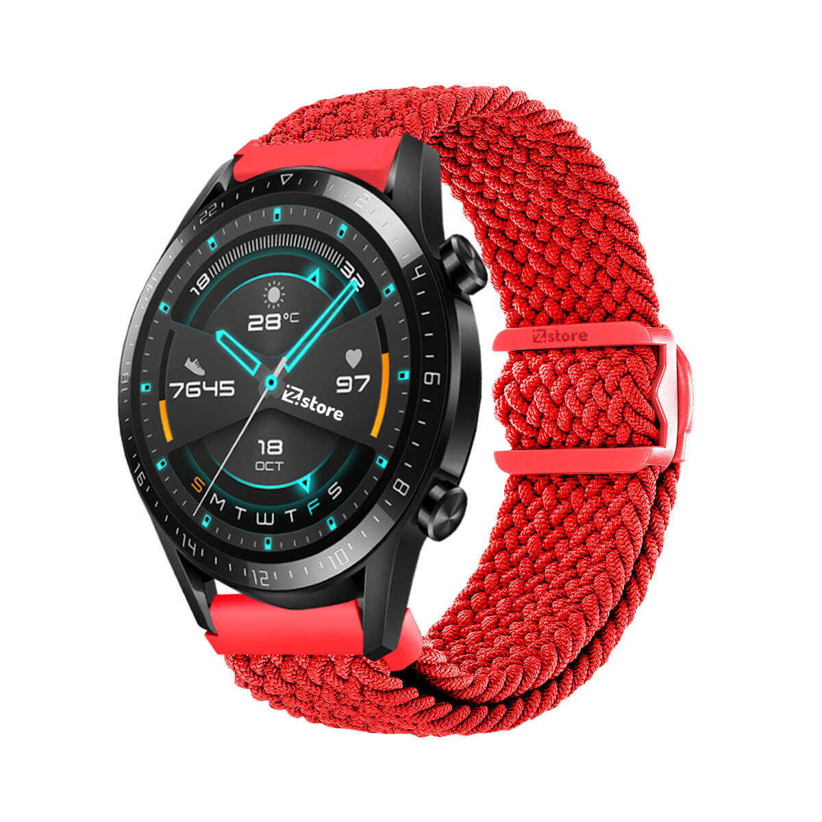 Correa de Nylon Para Huawei Watch GT2 46mm Rojo