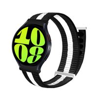 Correa de Nylon Para Samsung Galaxy Watch 6 Negro Bicolor