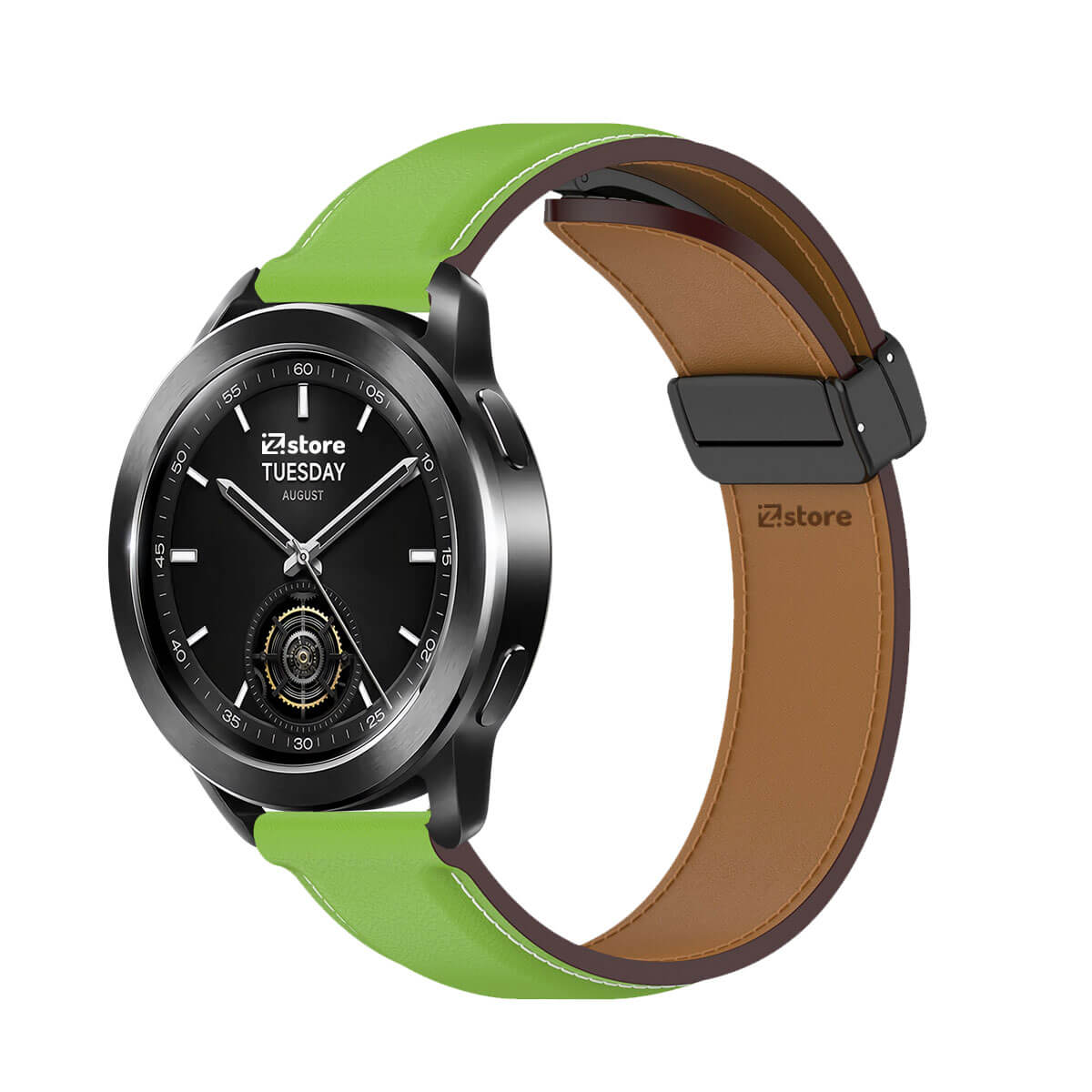 Correa de Cuero Para Xiaomi Watch S3 Broche Magnético Verde