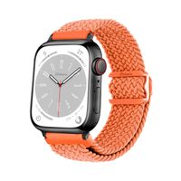 Correas de Nylon Para Apple Watch 42-44-45-49mm Black Naranja