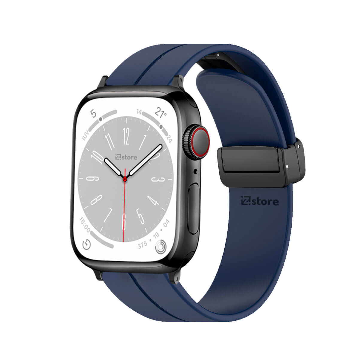 Correa Para Apple Watch Broche Magnético 42-44-45-49mm Black Azul Oscuro