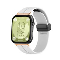 Correa Para Huawei Watch Fit 3 Broche Magnetico Gold Rose Blanco