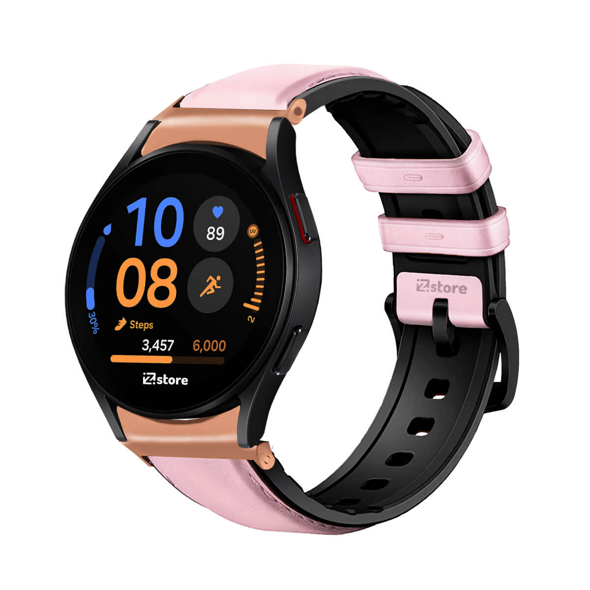 Correa de Cuero Para Samsung Galaxy Watch FE Gold Rose Rosado