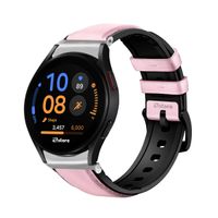 Correa de Cuero Para Samsung Galaxy Watch FE Silver Rosado