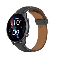 Correa de Cuero Para Amazfit GTR3 Magnético Negro