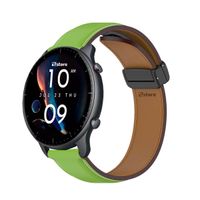 Correa de Cuero Para Amazfit GTR3 Magnético Verde