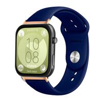 Correa Para Huawei Watch Fit 3 Broche Gold Rose Azul Oscuro