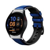 Correa de Cuero Para Samsung Galaxy Watch FE Silver Azul