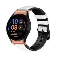 Correa de Cuero Para Samsung Galaxy Watch FE Gold Rose Blanco