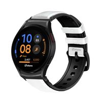 Correa de Cuero Para Samsung Galaxy Watch FE Black Blanco