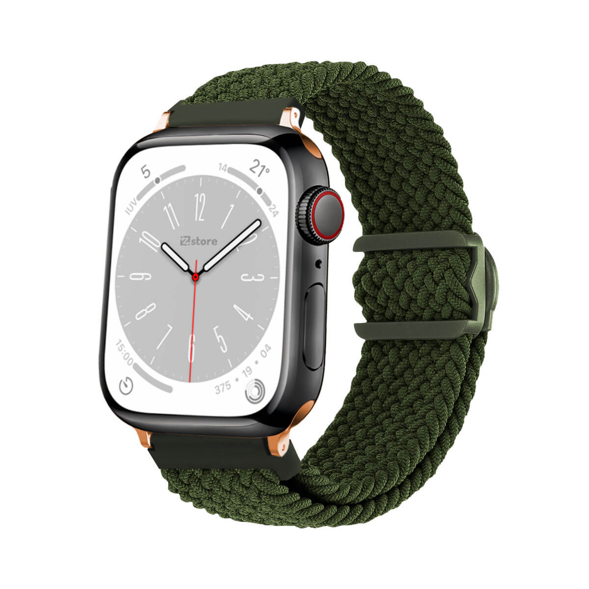 Correas de Nylon Para Apple Watch 42-44-45-49mm Gold Rose Verde Militar
