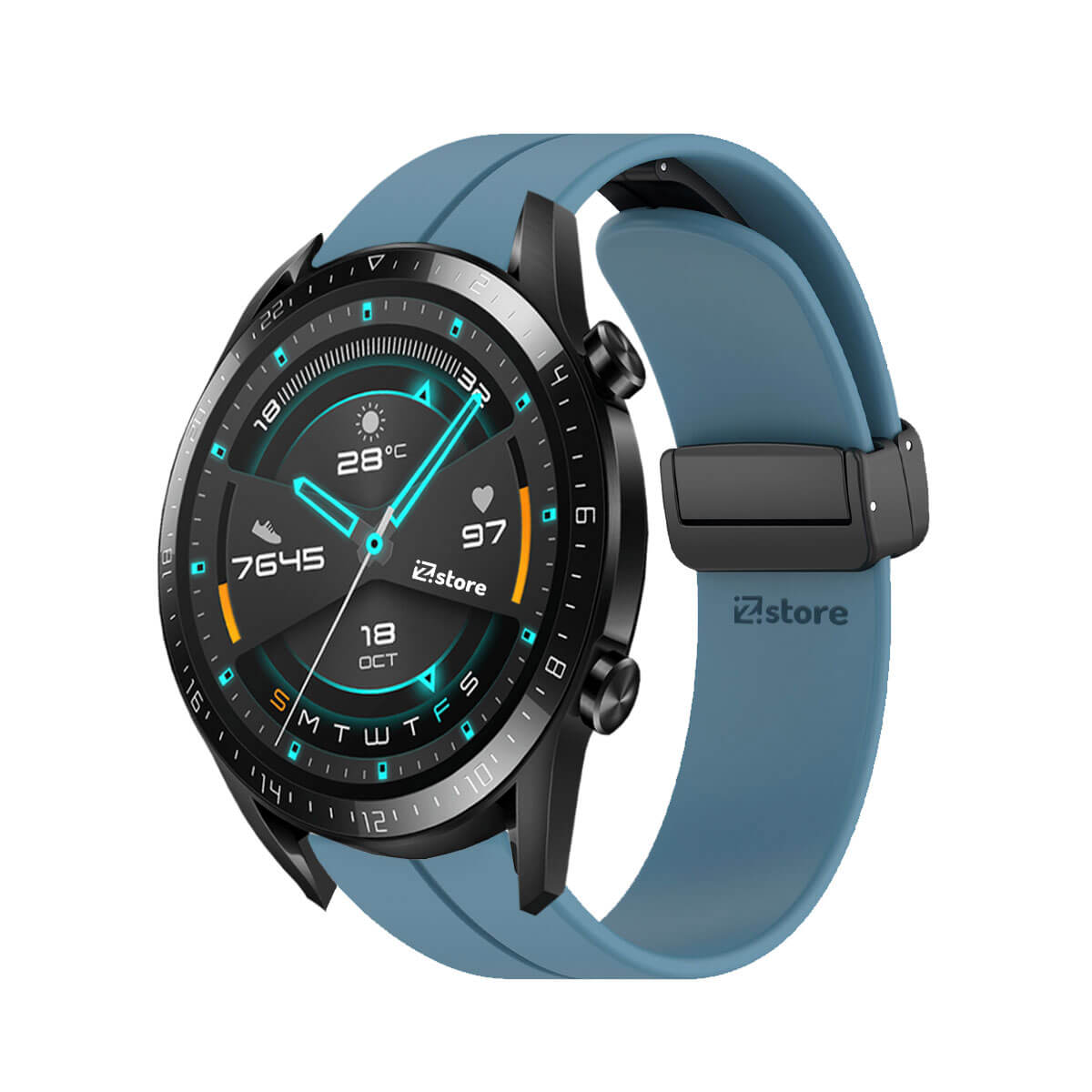 Correa Para Huawei Watch GT2 Broche Magnético 46mm Azul Acero