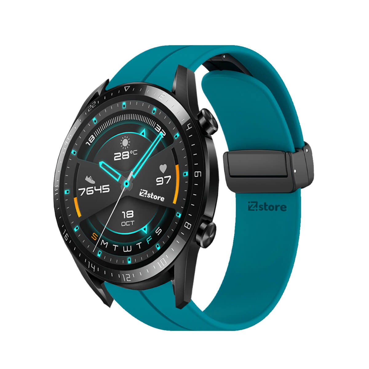 Correa Para Huawei Watch GT2 Broche Magnético 42mm Azul Turquesa