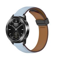 Correa de Cuero Para Xiaomi Watch S3 Broche Magnético Celeste