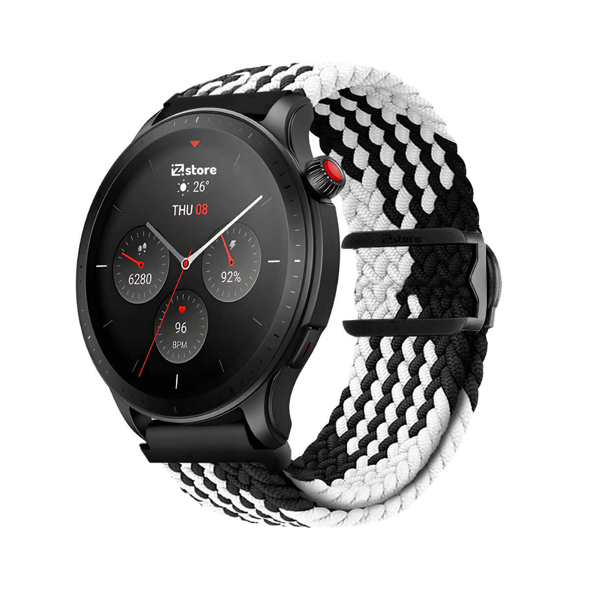 Correa de Nylon Para Amazfit GTR4 Negro Bicolor