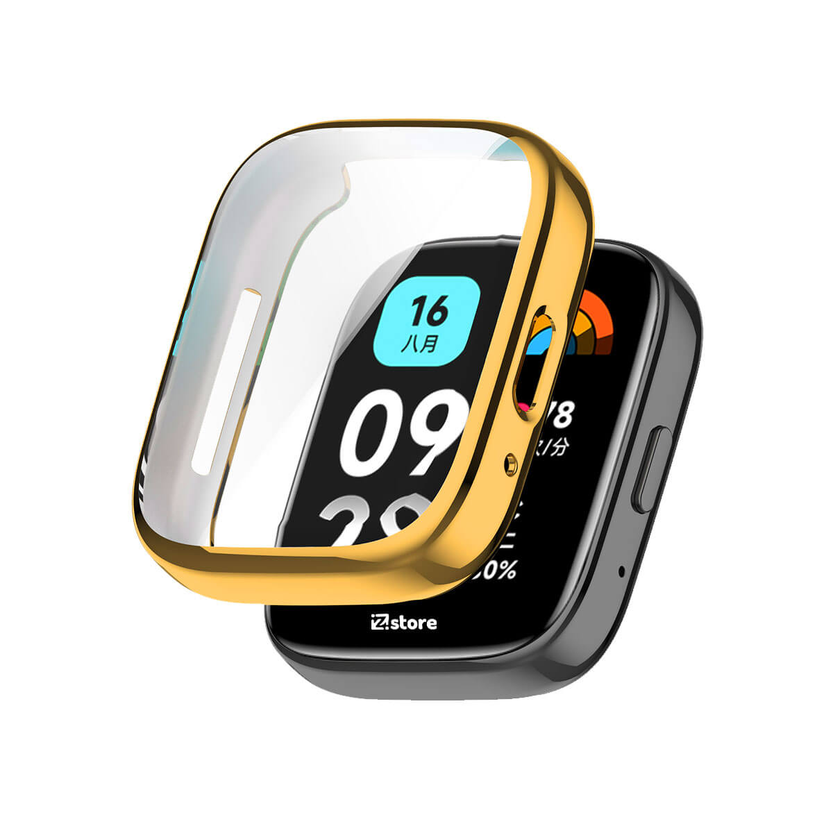 Case con Protector Redmi Watch 3 Active Color Metalizado Gold
