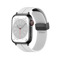 Correa Para Apple Watch Broche Magnético 42-44-45-49mm Black Blanco
