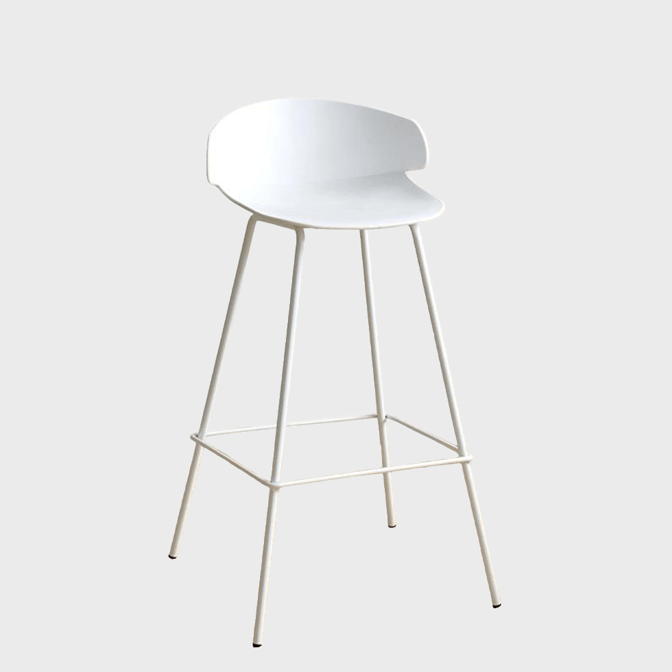 Silla Banco De Bar Venecia Color Blanco 90x47