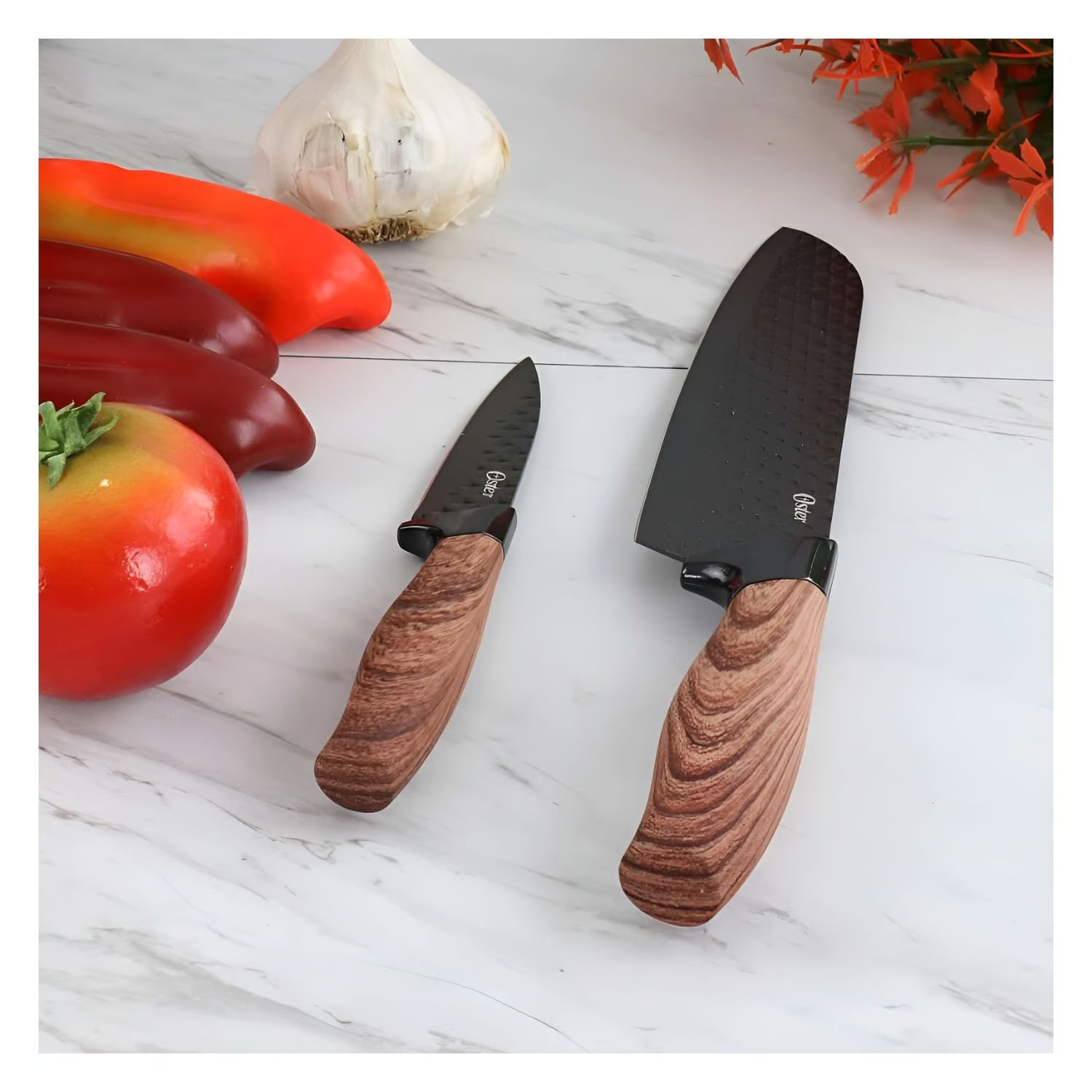Set de Cuchillos Oster® Santoku Gunderson 134815 02: Precisión y Versatilidad en Cada Corte (EYH9
