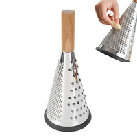 Rallador Cónico Acero Inoxidable con Mango de Madera