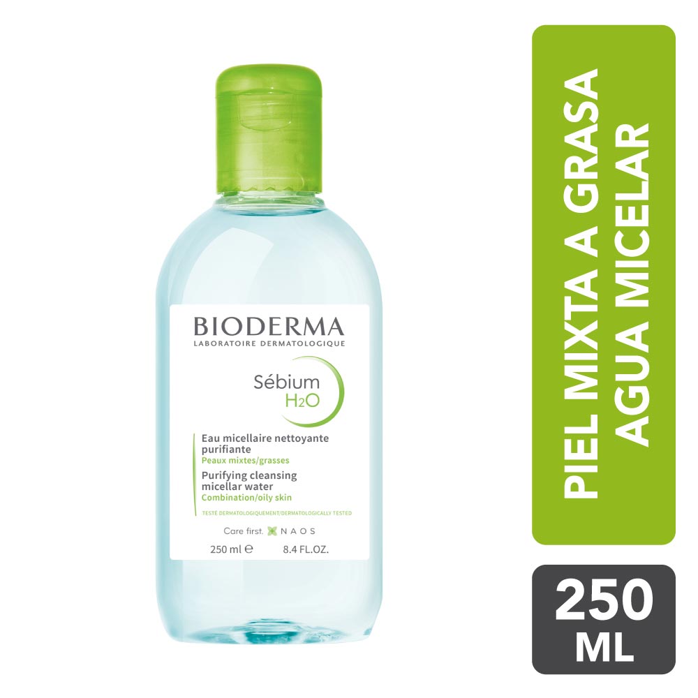 Agua Desmaquillante Micelle Sébium H2O Bioderma - Frasco 250 ML