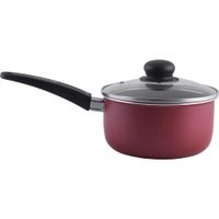 Cacerola Estela de 16 cm Antiadherente T/V – Aluminio, Rojo 75032050 (MUNDO ELECTRONICO)