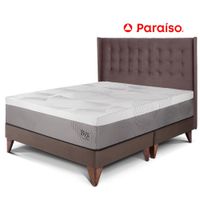 Dormitorio Europeo Royal Balanzze + Cabecera Gold King Chocolate