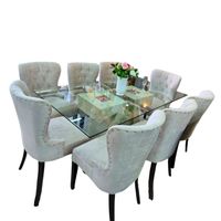 Juego de Comedor Mármol 8 Sillas Sofía – Gris