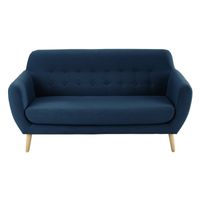 Sofá Vintage Rabhé 3 Cuerpos Azul