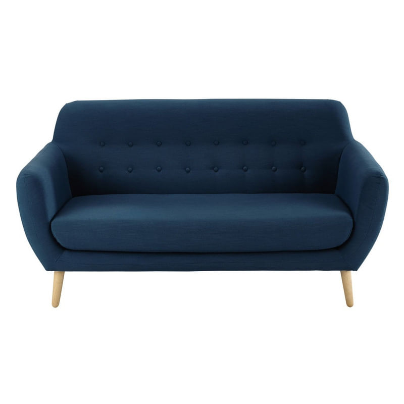 Sofá Vintage Rabhé 2 Cuerpos Azul