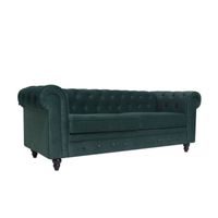 Sofá 3 Cuerpos Chesterfield Rabhé – Verde Pasto