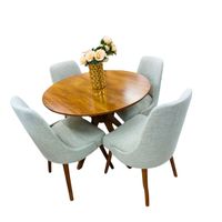 Juego de Comedor 4 Sillas Vintage Vania – Plata