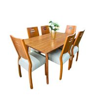 Juego de Comedor 6 Sillas Vero – Beige