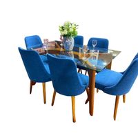 Juego de Comedor 6 Sillas Agatha – Azul