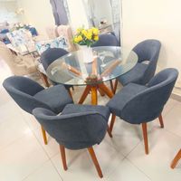 Juego de Comedor 6 Sillas Vintage Karo – Plomo