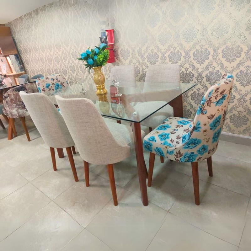 Juego de Comedor 6 Sillas Amore – Beige