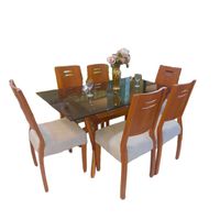 Juego de Comedor 6 Sillas Brisa- Beige