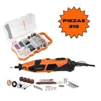 Kit mini taladro rectificadora con accesorios 374 Piezas Truper